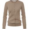 imageGRACE KARIN Womens Classic Long Sleeve Knit Cardigan Sweaters Casual Open Front Button Down Cardigan S3XLKhaki