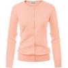 imageGRACE KARIN Womens Classic Long Sleeve Knit Cardigan Sweaters Casual Open Front Button Down Cardigan S3XLLight Pink