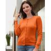 imageGRACE KARIN Womens Classic Long Sleeve Knit Cardigan Sweaters Casual Open Front Button Down Cardigan S3XLRed Orange