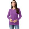 imageGRACE KARIN Womens Classic Long Sleeve Knit Cardigan Sweaters Casual Open Front Button Down Cardigan S3XLViolet