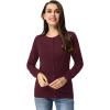 imageGRACE KARIN Womens Classic Long Sleeve Knit Cardigan Sweaters Casual Open Front Button Down Cardigan S3XLWine Red