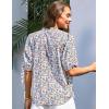 imageGRACE KARIN Womens Floral Button Down Shirts 2025 Puff Half Sleeve V Neck Summer Casual Loose Chiffon Blouse TopsMulti Flower