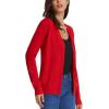 imageGRACE KARIN Womens Long Sleeve Button Down Vee Neck Classic Sweater Knit CardiganClassic Red