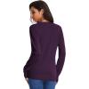 imageGRACE KARIN Womens Long Sleeve Button Down Vee Neck Classic Sweater Knit CardiganDark Purple
