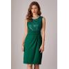 imageGRACE KARIN Womens Sequin Dress Two Piece Mother of The Bride Dresses with Jacket Lace Formal Wedding Guest DressDark Green