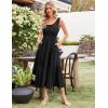 imageGRACE KARIN Womens Summer Casual Long Maxi Dresses 2025 Beach Vacation Flowy Tiered Sun Dress with PocketsBlack