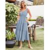 imageGRACE KARIN Womens Summer Casual Long Maxi Dresses 2025 Beach Vacation Flowy Tiered Sun Dress with PocketsGrey Blue