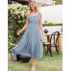 imageGRACE KARIN Womens Summer Casual Long Maxi Dresses 2025 Beach Vacation Flowy Tiered Sun Dress with PocketsGrey Blue