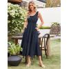 imageGRACE KARIN Womens Summer Casual Long Maxi Dresses 2025 Beach Vacation Flowy Tiered Sun Dress with PocketsNavy Blue