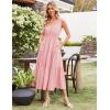 imageGRACE KARIN Womens Summer Casual Long Maxi Dresses 2025 Beach Vacation Flowy Tiered Sun Dress with PocketsPink