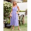 imageGRACE KARIN Womens Summer Casual Long Maxi Dresses 2025 Beach Vacation Flowy Tiered Sun Dress with PocketsPurple