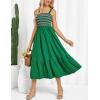 imageGRACE KARIN Womens Summer Casual Maxi Dress Sleeveless Spaghetti Strap Striped Aline Flowy Beach Sun Dresses with PocketsGreen