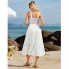 imageGRACE KARIN Womens Summer Casual Maxi Dress Sleeveless Spaghetti Strap Striped Aline Flowy Beach Sun Dresses with PocketsWhite