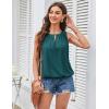 imageGRACE KARIN Womens Tank Tops V Neck Dressy Casual Cami Sleeveless Camisole Blouses Eyelet Shirts Summer Tank TopsDark Green