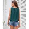 imageGRACE KARIN Womens Tank Tops V Neck Dressy Casual Cami Sleeveless Camisole Blouses Eyelet Shirts Summer Tank TopsDark Green