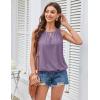 imageGRACE KARIN Womens Tank Tops V Neck Dressy Casual Cami Sleeveless Camisole Blouses Eyelet Shirts Summer Tank TopsLilac