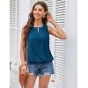 imageGRACE KARIN Womens Tank Tops V Neck Dressy Casual Cami Sleeveless Camisole Blouses Eyelet Shirts Summer Tank TopsNavy