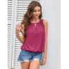 imageGRACE KARIN Womens Tank Tops V Neck Dressy Casual Cami Sleeveless Camisole Blouses Eyelet Shirts Summer Tank TopsRose