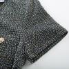 imageGRACE KARIN Womens Tweed Dress 2024 Fall Short Sleeve Button Bodycon Elegant Work Mini Dress Casual Dresses with PocketBlack