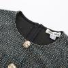 imageGRACE KARIN Womens Tweed Dress 2024 Fall Short Sleeve Button Bodycon Elegant Work Mini Dress Casual Dresses with PocketBlack