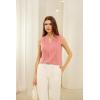 imageGRACE KARIN Womens V Neck Tank Top Summer Pleated Sleeveless Basic Casual Camisole BlouseLight Pink