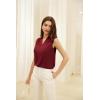 imageGRACE KARIN Womens V Neck Tank Top Summer Pleated Sleeveless Basic Casual Camisole BlouseWine