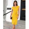 imageGRACE KARIN Womens Wear to Work Dresses Cap Sleeve Bodycon Midi Business Casual Outfits Office Attire Pencil Church DressYellow