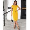 imageGRACE KARIN Womens Wear to Work Dresses Cap Sleeve Bodycon Midi Business Casual Outfits Office Attire Pencil Church DressYellow
