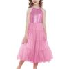 imageGRACE KARIN Girls Halter Neck Sequin Dress Sparkly Formal Party Prom Pageant Graduation Tulle Dresses Size 512Pink