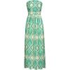 imageGRACE KARIN Women Strapless Casual Loose Ruched Long Maxi Dress with PocketsApricot Green Flower