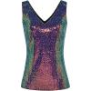 imageGRACE KARIN Womens Sleeveless Sparkle Sequin Tops VNeck Cami Sexy Club Tank TopNewpurple