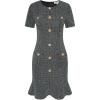 imageGRACE KARIN Womens Tweed Dress 2024 Fall Short Sleeve Button Bodycon Elegant Work Mini Dress Casual Dresses with PocketBlack