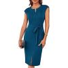 imageGRACE KARIN Womens Wear to Work Dresses Cap Sleeve Bodycon Midi Business Casual Outfits Office Attire Pencil Church DressPeacock Blue