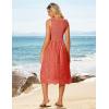 imageGRACE KARIN 2025 Womens Dress Summer Sleeveless Casual Vacation Embroidered Midi Dress with PocketsCoral Red