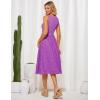 imageGRACE KARIN 2025 Womens Dress Summer Sleeveless Casual Vacation Embroidered Midi Dress with PocketsLavender Purple