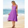 imageGRACE KARIN 2025 Womens Dress Summer Sleeveless Casual Vacation Embroidered Midi Dress with PocketsLavender Purple