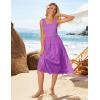 imageGRACE KARIN 2025 Womens Dress Summer Sleeveless Casual Vacation Embroidered Midi Dress with PocketsLavender Purple
