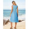 imageGRACE KARIN 2025 Womens Dress Summer Sleeveless Casual Vacation Embroidered Midi Dress with PocketsLight Blue