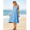 imageGRACE KARIN 2025 Womens Dress Summer Sleeveless Casual Vacation Embroidered Midi Dress with PocketsLight Blue