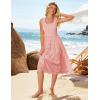 imageGRACE KARIN 2025 Womens Dress Summer Sleeveless Casual Vacation Embroidered Midi Dress with PocketsLight Pink