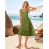 imageGRACE KARIN 2025 Womens Dress Summer Sleeveless Casual Vacation Embroidered Midi Dress with PocketsMatcha Green