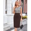 imageGRACE KARIN Women Wear to Work Dress Crew Neck Sleeveless Bodycon Business Pencil DressesBrown