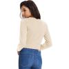 imageGRACE KARIN Womens Open Front Knit Cropped Bolero Shrug Cardigan Sweater Long Sleeve S4XLBeige