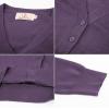 imageGRACE KARIN Womens Open Front Knit Cropped Bolero Shrug Cardigan Sweater Long Sleeve S4XLDark Purple