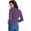 imageGRACE KARIN Womens Open Front Knit Cropped Bolero Shrug Cardigan Sweater Long Sleeve S4XLDark Purple