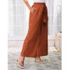 imageGRACE KARIN Womens Summer Wide Leg Pants High Waisted Palazzo Pants Caual Flowy Beach Trousers with PocketsRust Red