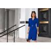 imageGRACE KARIN Womens Work Dress 34 Sleeve V Neck Bodycon Sheath Dress Zipper Up Office Business Dresses with BeltRoyal Blue