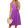 imageGRACE KARIN 2025 Womens Dress Summer Sleeveless Casual Vacation Embroidered Midi Dress with PocketsLavender Purple