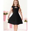 imageGRACE KARIN Formal Dress for Girls Party Special Occasion for Kids School Dance Black Size 612 Year OldBlack