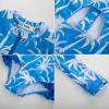 imageGRACE KARIN Girls One Piece Swimsuits Long Sleeve Bathing Suits Swimwear 514YBlue Coconut Tree